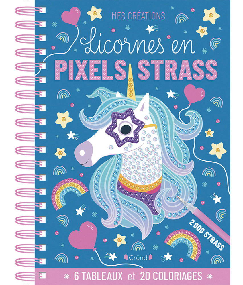 Licornes en pixels strass