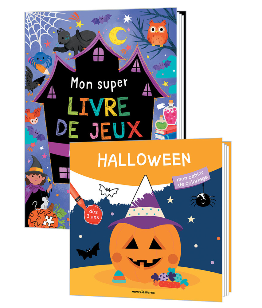 Mon super livre de jeux, Mon cahier coloriages Halloween