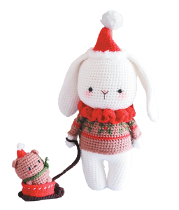 Lapin de Noël de Khuc Cay à crocheter