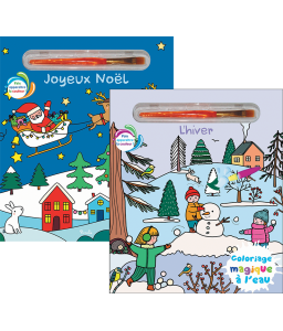 Coloriages magiques à l'eau, Joyeux Noël + L'Hiver