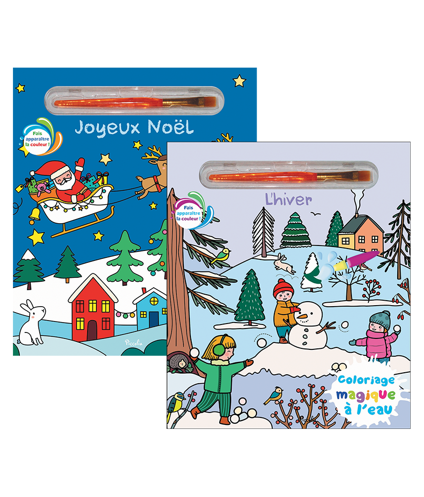 Coloriages magiques à l'eau, Joyeux Noël + L'Hiver