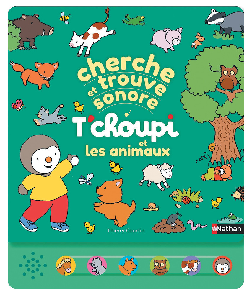 Cherche et trouve sonore, T'choupi et les animaux