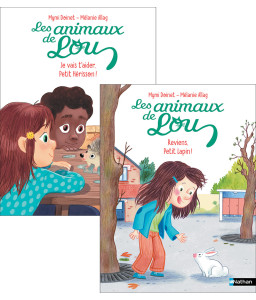 Les animaux de Lou, je vais t'aider petit Hérisson + Reviens petit Lapin - Lot 2